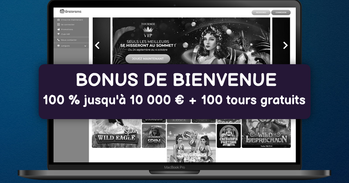 Gratorama Casino welcome bonus